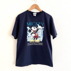 Disney Mickey Mouse Graphic Tee M Women's  Exclusive Blue Short Sleeve Vintage
